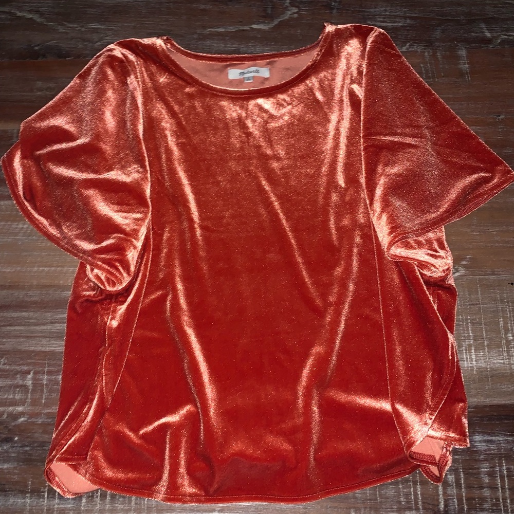 Madewell Short sleeve velour top